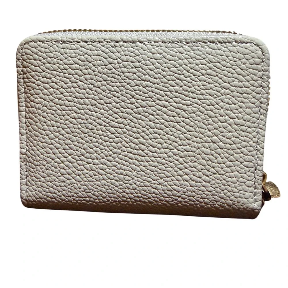 Dachshund Wallet Women Small Beige New Double Zip‎ Accordion